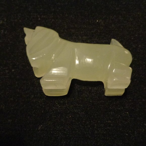 VINTAGE STONE CARVED SMALL DOG 40S OR 50S - Picture 7 of 8